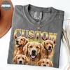 Custom Golden Retriever Collage Shirt, Vintage Dog Lover Tee