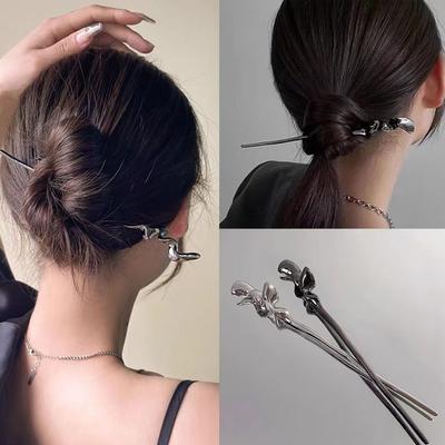 Kadınlar için 1 Adet Vintage Çin Tarzı Metal Saç Çubuğu Çubuk Saç Aksesuarı Özel Günler için Geleneksel Çin Saç Tokası