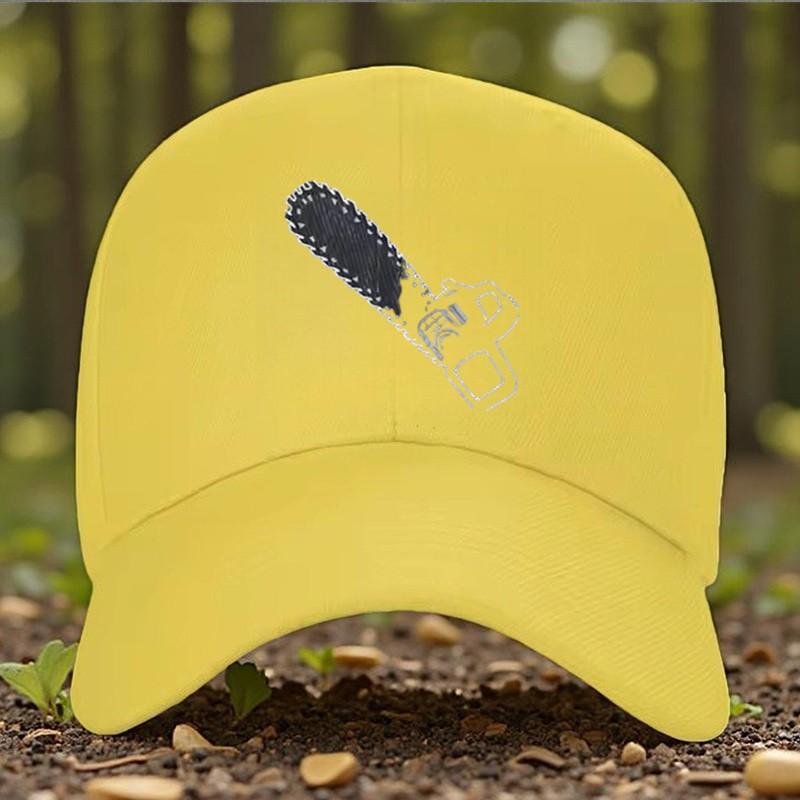 Electric Saw Print Baseball Cap Adjustable Snapback Hat Unisex Outdoor Casual Style Cap