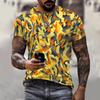 Fashion Men's Crew Neck Short Sleeve 3D Casual Color Printing Casual Short Sleeve Crew Neck T-Shirt