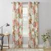 Vintage Flower Leaf Abstract Window Curtain Living Room Luxury Valance Curtain for Bedroom Home Kitchen Decor Curtain