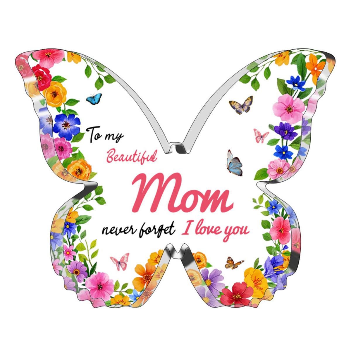 

Акриловое украшение «Бабочка» Yousheng, подарок маме от дочери или сына, прозрачное настольное украшение на День матери, подарок на День святого Валентина, день рождения D