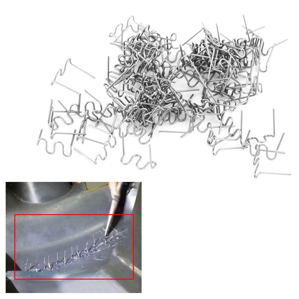 100 Stück Elektrische Heizstift Fusionsstift Wärme 0,8 mm Auto Stoßstangen Reparaturset Stoßstange Armaturenbrett Lampenfassung Kunststoffringe