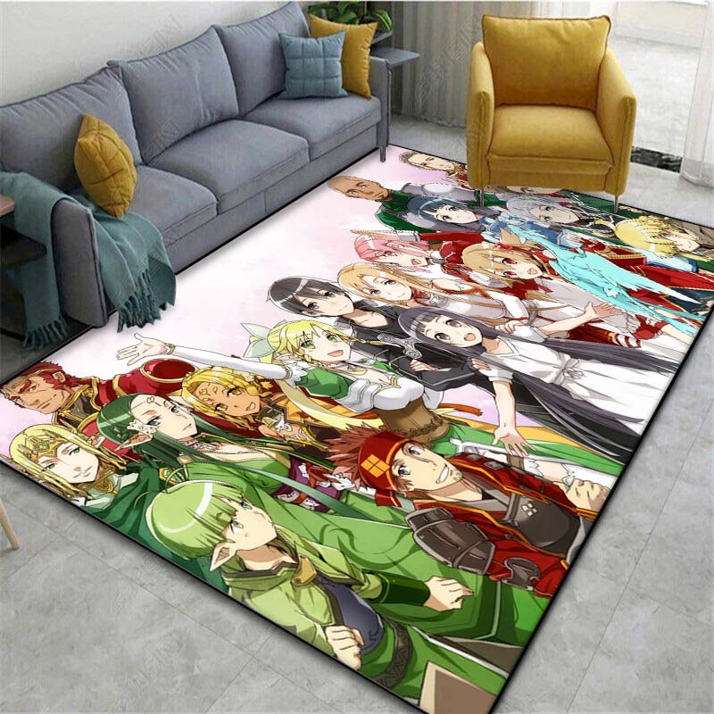 Anime S-Sword Art Online Printed Floor Mat Carpet 15 Sizes Living Room Bedroom Bedside Window Sill Bathroom Floor Mat Home Decor