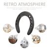 Horseshoe Wall Hang Small Decor Necklace Sculpture Horseshoes Decorative Cast Iron Hanging Sculpture New for Decorations