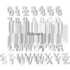Colorful English Letter & Number Embroidery Patch Set for Clothing Decoration