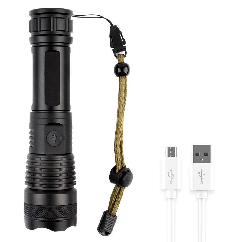 P50 Telescopic Rechargeable Flashlight with Power Display