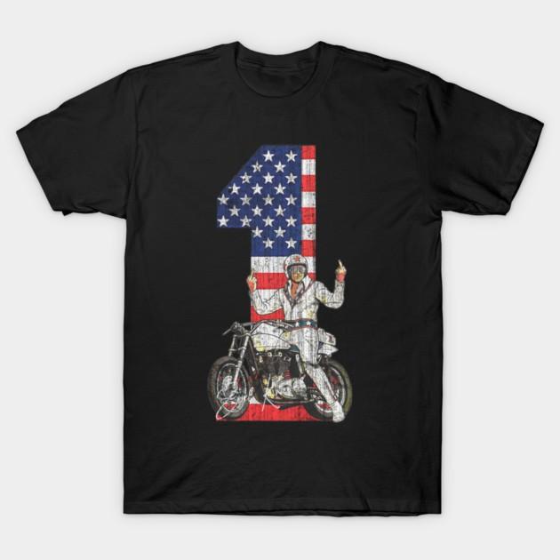 Evel Knievel Flipping The Birds Vintage T-Shirt