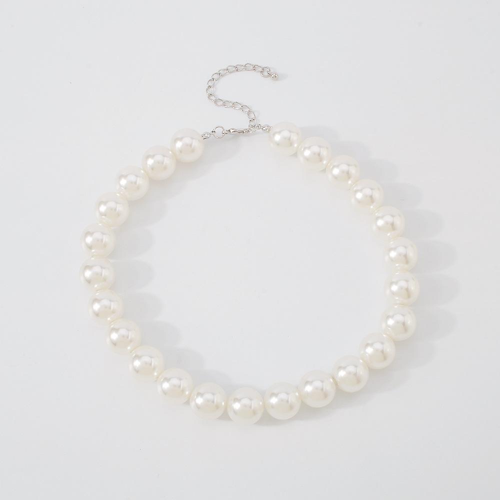 Tooxika Retro Elegant Fashion Choker Necklace Exaggerated Pearl Geometric Personality Temperament Necklace