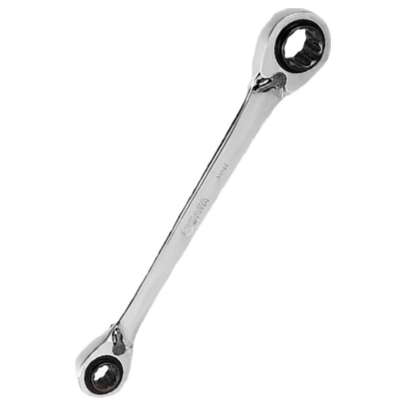 SATA 4-in-1 Fully Polished Double Box End Ratchet Wrench