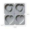 DIY Creative Handmade Silicone Mold Aromatherapy Plaster Soap DIY Cake Decoration 4 Sets of 2 Hearts Can Be Divided Accessories