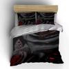 Black Rose Decor Set Soft Comfortable Duvet Cover Bedding Set Included 1*Duvet Cover & 2*Pillowcases, Gift