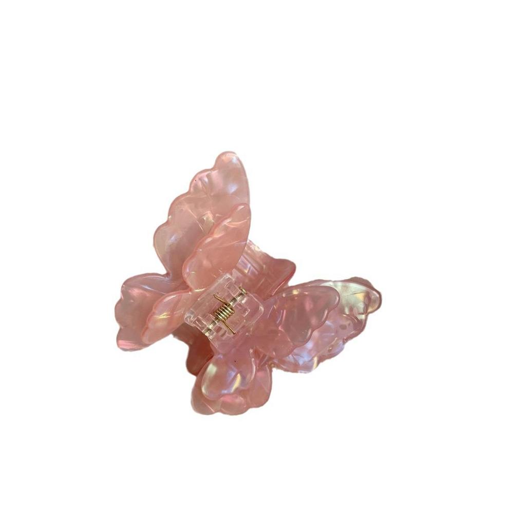 Colorful Double-Layer Butterfly Hair Clip - Fairy Shark-Style Accessory