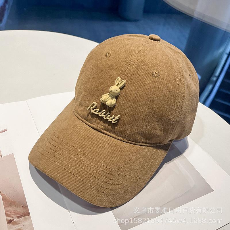 

Бейсболка Bunny Label Дитяча корейська м’яка спортивна сонцезахисна кепка з сонцезахисним кремом Весняна та осіння студентська універсальна кепка Adjustable