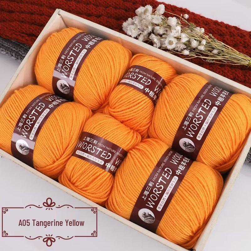 Sanli Wool Yarn 290: Medium Thick Knit Sweater, Scarf, and DIY Seat Cushion