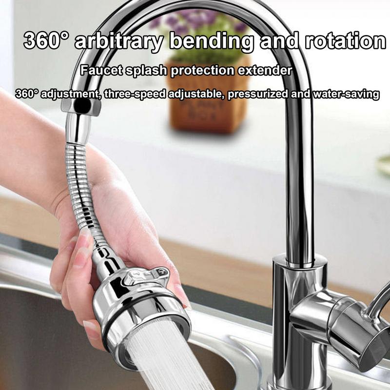 Faucet Extender 360 Degree Swivel Water Saving Bubbler 3 Modes Anti-Splash Tap Nozzle For Bathroom Kitchen Sink Faucet