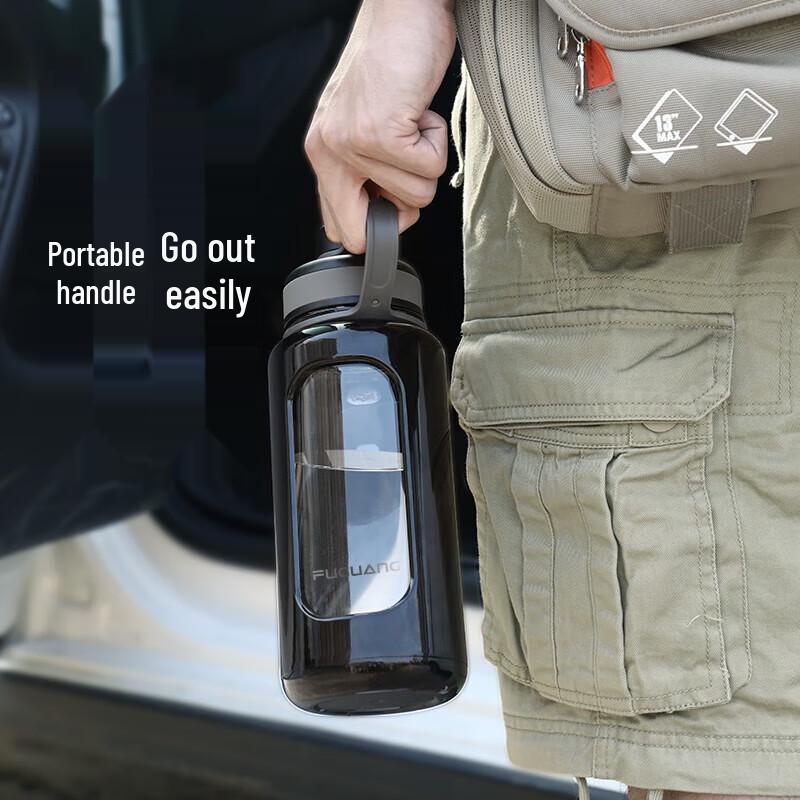 FUGUANG High Borosilicate Glass Water Bottle with Tea Infuser