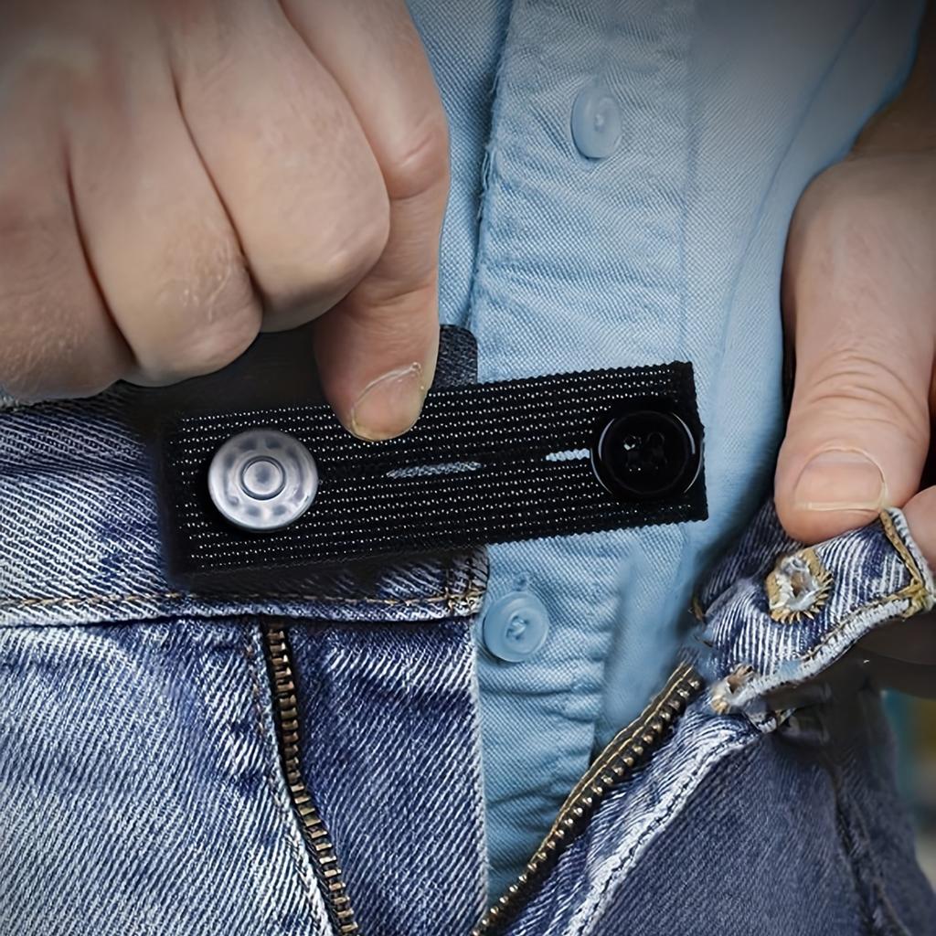 Hosenbund-Erweiterer Knopf Elastische Hosenbund-Erweiterer Verstellbare Hosenbund-Erweiterer für Herren und Damen Jeans Hosen Knopf-Erweiterer