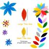 100 Pieces Petal Mosaic Tiles, Mixed Color Mosaic Glass Pieces, Hand-Cut Stained Glass Flower Leaves Tiles for Crafts Colorful Stained Glass Pieces