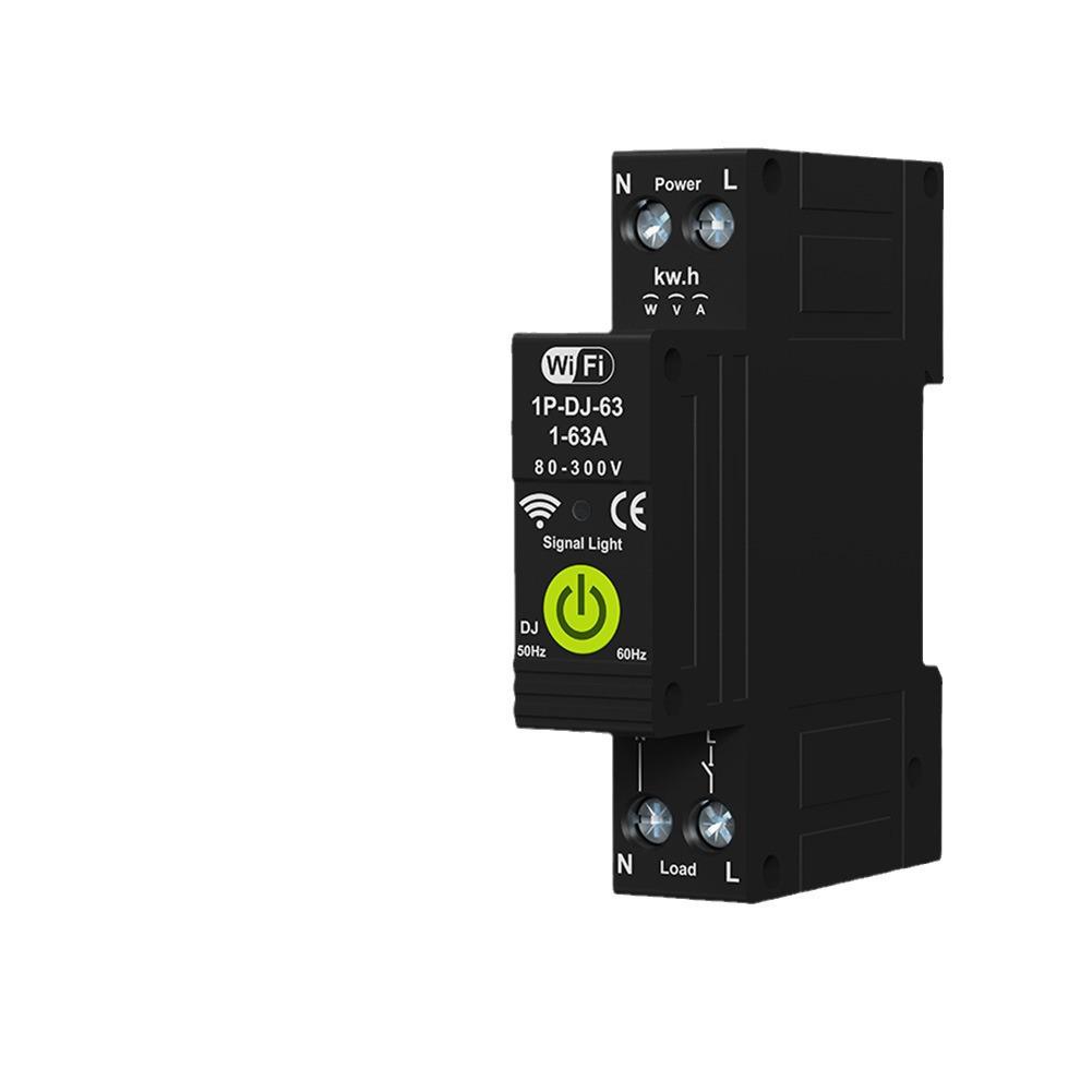 Graffiti Smart WiFi Circuit Breaker with Cross-Border Leakage Protection, Photovoltaic Bidirectional Metering, Voltage Control, and Timer.
