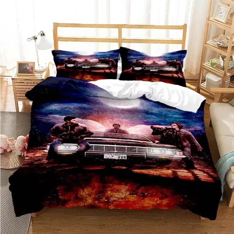 Supernatural 3D Printed Bedding Set Twin Full Queen King Size Amazing Theme Duvet Cover Set Bed Linens Comforter Bedding Sets