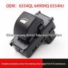 Compatible with Peugeot Window Control Switch 6490.HQ, 6554.HJ, 6490HQ, 6554QL.