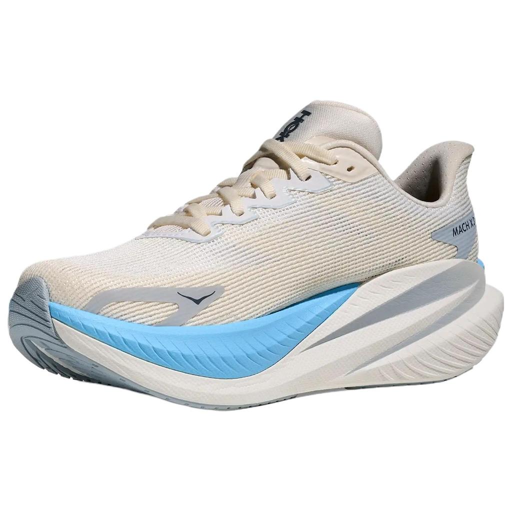 HOKA ONE ONE Mach X 3 Breathable Support Rebound Breathable Support Rebound Running Shoes Women's Beige White Blue 1168721-WBS