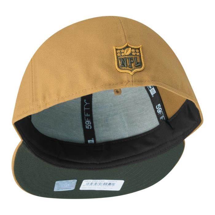 Casquette ajustée new era 59fifty - las vegas raiders - panama tan - brun - blanc - homme - sportswear