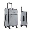 Set of 2 Soft Suitcases  (L-76cm) (S-56cm) BAP SILVER