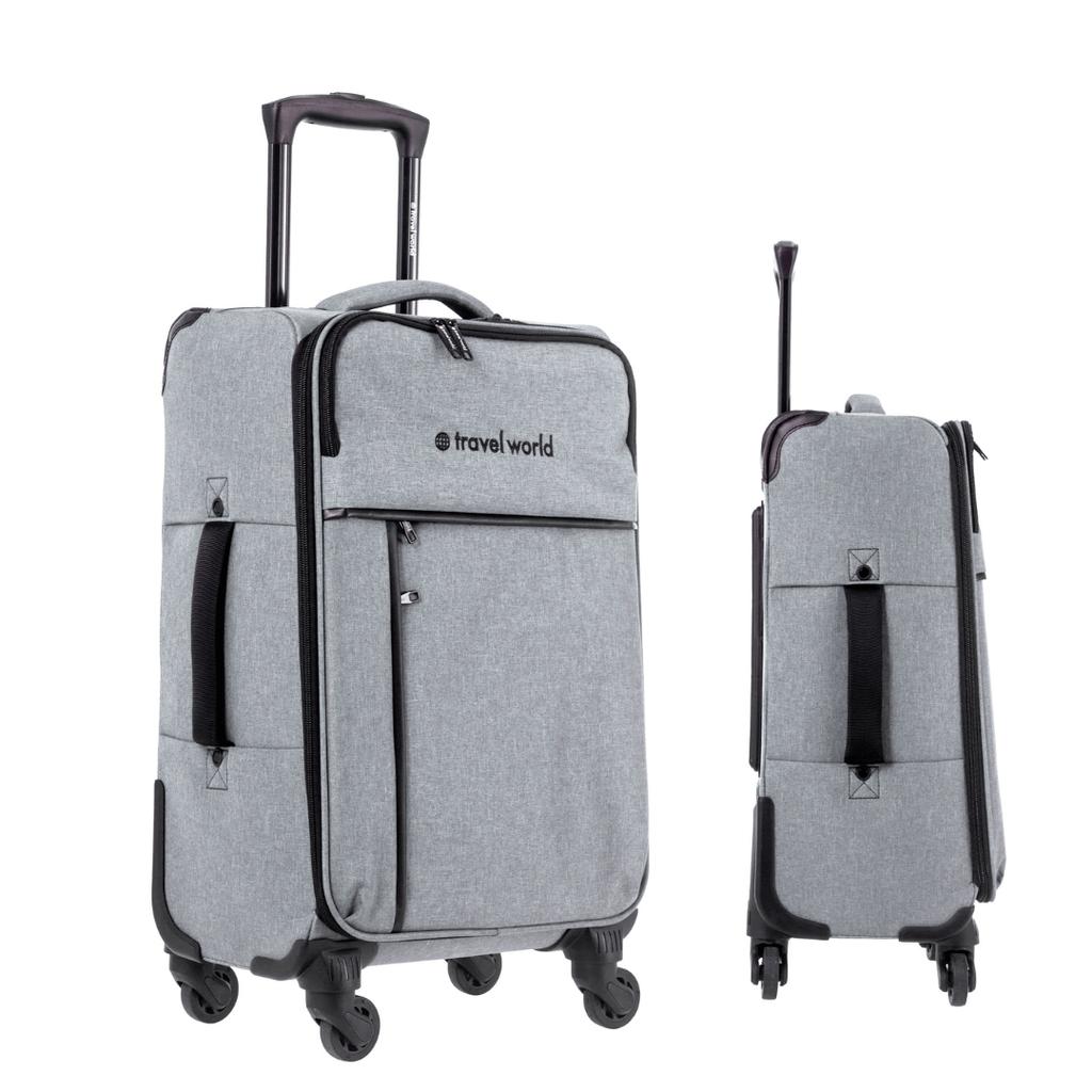Set of 2 Soft Suitcases (L-76cm) (S-56cm) BAP SILVER