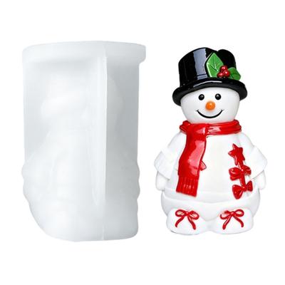 Snowman Candle Silicone Mold Multipurpose Silicone Mould for Making Candle Soap Holiday Decoration Epoxy Resin