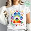 Tie Dye Paw Print Women T Shirt Fashion Casual Graphic T-Shirts Short Sleeve Tee Tops Summer Fashion Female T-Shirt Mujer