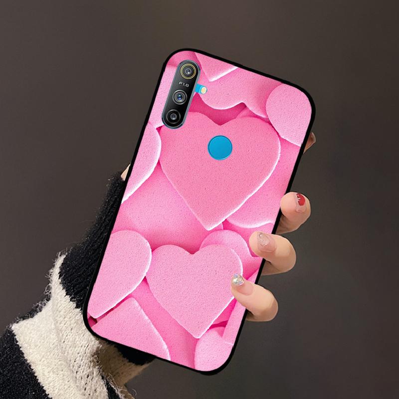 For Realme C3 4G Case Luxury Black Soft Silicone TPU Cover Shockproof Bumper For Oppo Realme C 3 RMX2021 Phone Protective Fundas
