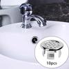 10 Pack Bathroom Sink Overflow Covers, Round Insert Into