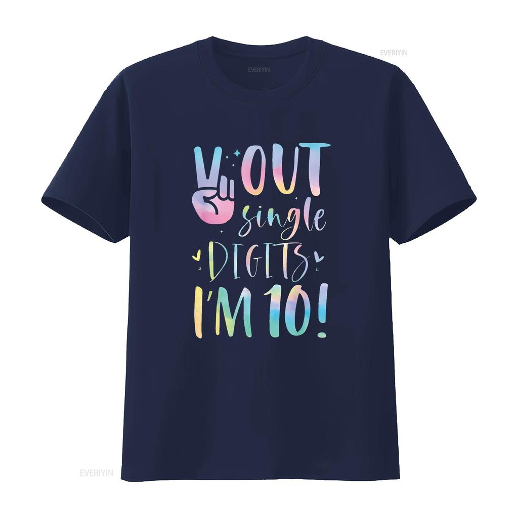 Peace Out Single Digits I m 10 Year Old 10th Birthday Girl T Shirt vintage Washed Slightly fashion Comfortable Stylish graphic