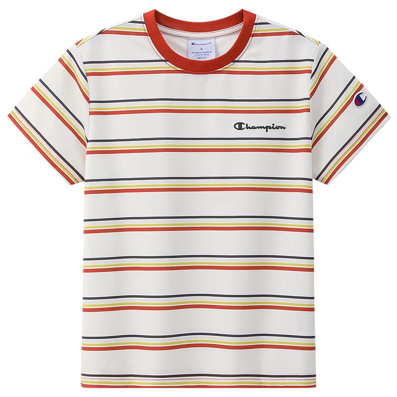Champion Kids  Quick-Dry Striped Short Sleeve T-Shirt S