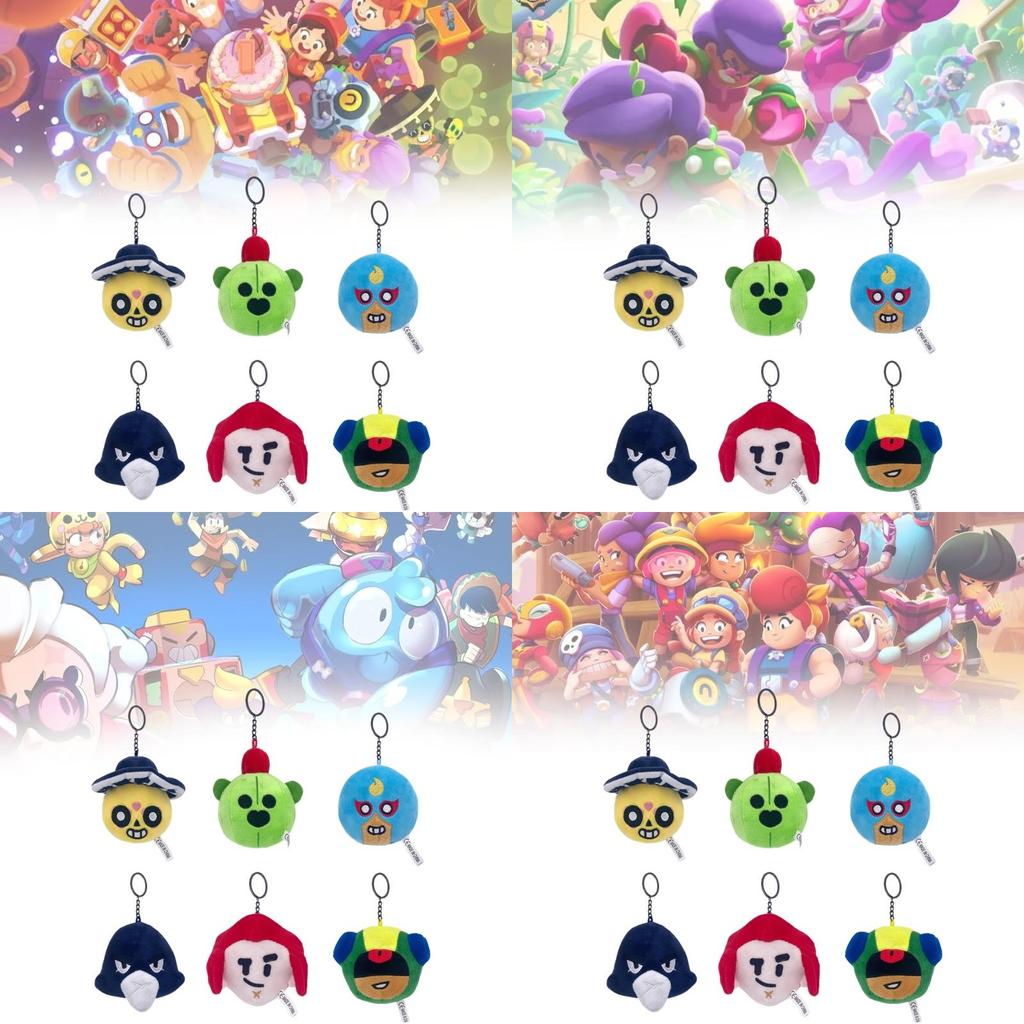 Adorable Spike Plush Keychain Toy From Brawl Stars With Soft Short Plush Fabric