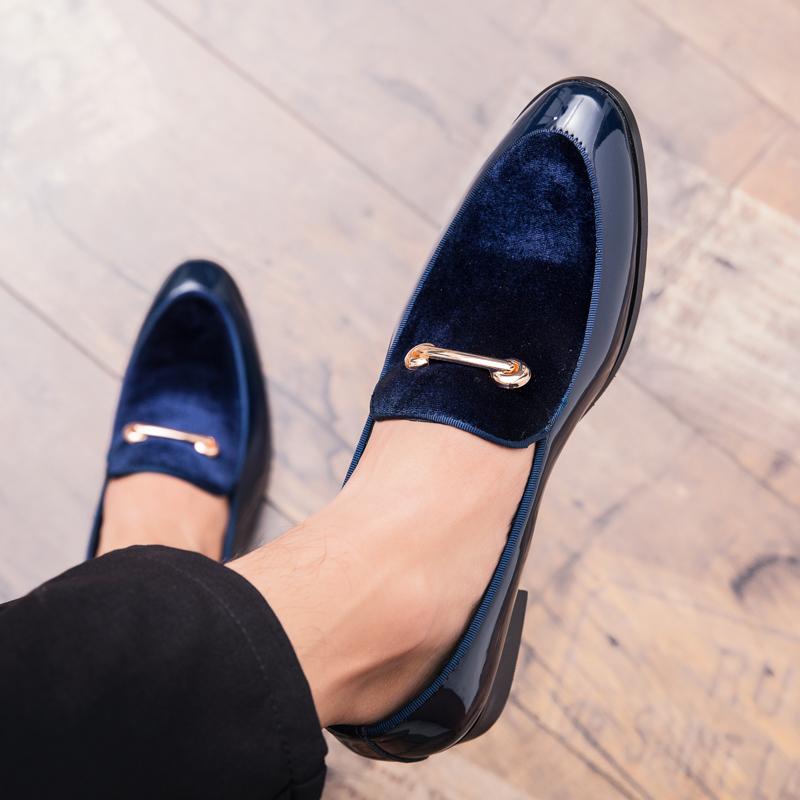 Europäische Station Lefu Schuhe Runde Zehe Anti-Fleece-Einsatz Schnalle Business Büro Kleiderschuhe Größe 38-48 Herrenschuhe