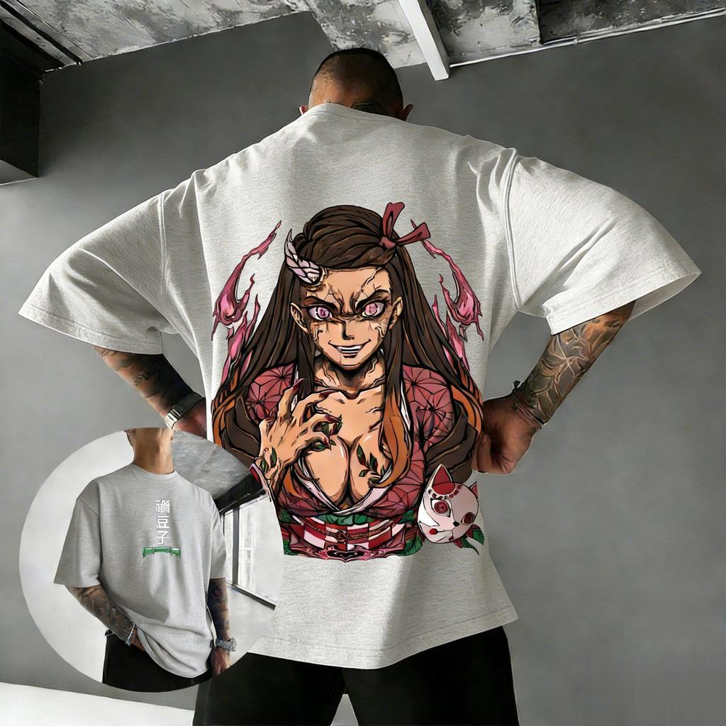 Kimetsu No Yaiba Nezuko Kamado Anime T-Shirt Herren Damen Kurzarm Dämonentöter Grafik-T-Shirt Streetwear Lässige Oberteile 2026 Sommer