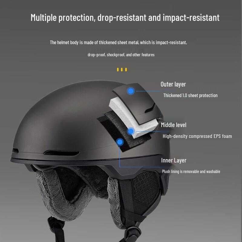 TLXT Kids Ski Helmet with Goggles