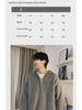 Men's Gray Cleanfit Half-Zip Hooded Sweater - Casual, Cool American Style Knitted Jacket