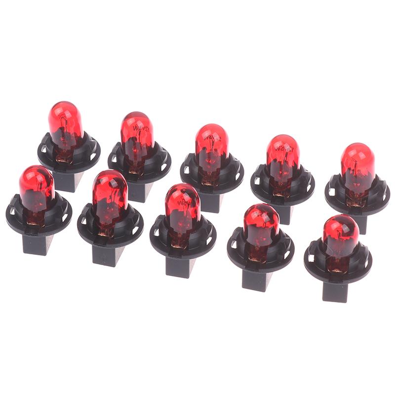 10PC 5W 12V Car Led Bulb Interior Lights Dashboard Heating Indicator Wedge Auto Instrument Lamp Air Conditioning Lamp