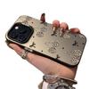 Sterling ezüst cseresznyés masnis leopárdmintás telefontok Apple 17/16/15Pro, 14ProMax és 13 készülékekhez