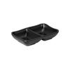Black Melamine Dipping & Snack Dish with 2-3 Compartments