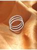 Three Lives Pure Silver Minimalist Couple Rings: Women's Pinky Ring and Men's Index Ring