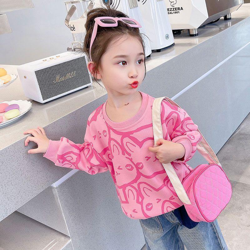 Girls Spring Autumn Stylish Loose Long Sleeve Sweatshirt Top 90