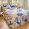 3Pcs Set Cotton  New Brushed Bed Skirt Bed Cover Simmons Bed Cover Protector Bed Sheet Set Queen Size Bed Sheets Set Skirt