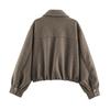 2026 Fall Womens Long Sleeve Polo Collar Zip Up Soft Jacket Casual Streetwear Outerwear W05 26256