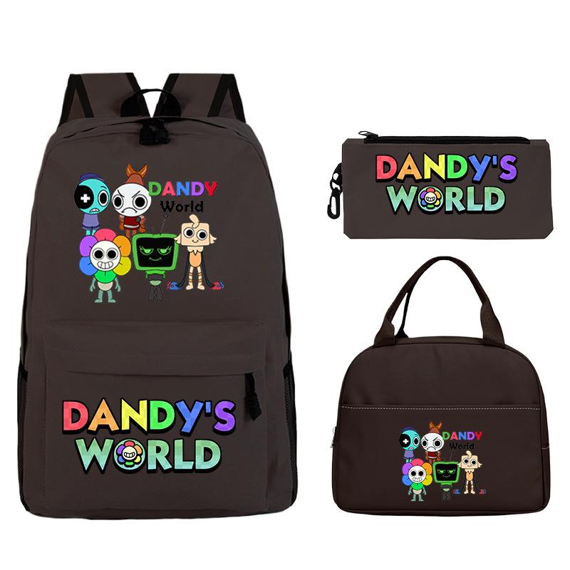 Sac d'étudiant Sac à crayons décontracté Sac à lunch Impression personnalisée Dandy'S World Around