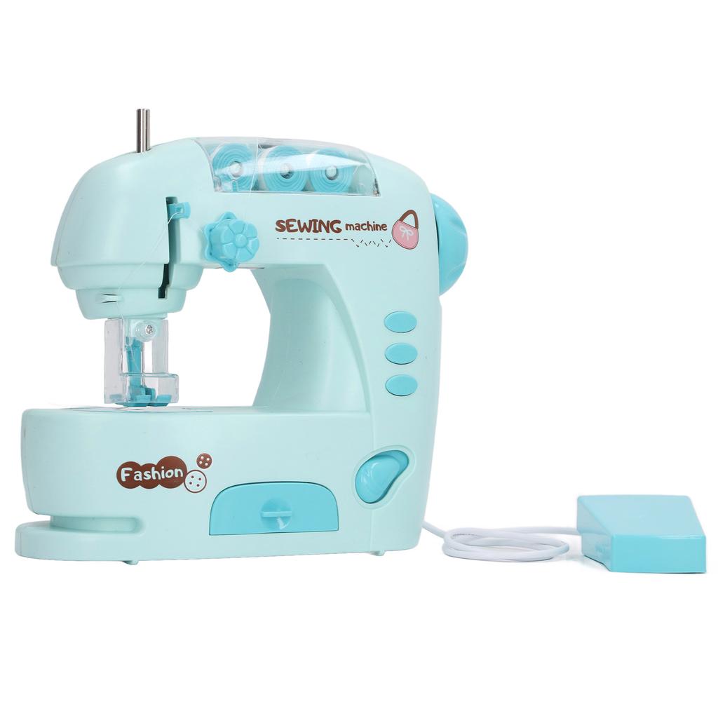 Children Electric Sewing Machine Toy with Threader Ruler Interesting Small Electric Sewer Toy for